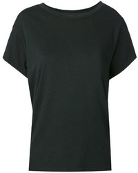 schwarzes T-Shirt mit einem Rundhalsausschnitt von Current/Elliott