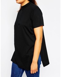 schwarzes T-Shirt mit einem Rundhalsausschnitt von Asos