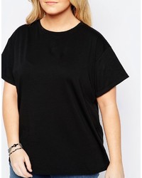 schwarzes T-Shirt mit einem Rundhalsausschnitt von Asos