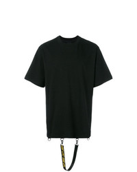 schwarzes T-Shirt mit einem Rundhalsausschnitt von D By D