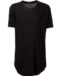 schwarzes T-Shirt mit einem Rundhalsausschnitt von Damir Doma