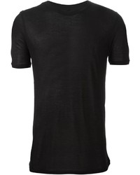 schwarzes T-Shirt mit einem Rundhalsausschnitt von Damir Doma