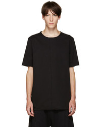 schwarzes T-Shirt mit einem Rundhalsausschnitt von Damir Doma