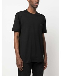 schwarzes T-Shirt mit einem Rundhalsausschnitt von Kiton