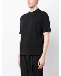 schwarzes T-Shirt mit einem Rundhalsausschnitt von Emporio Armani