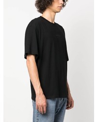 schwarzes T-Shirt mit einem Rundhalsausschnitt von Sandro