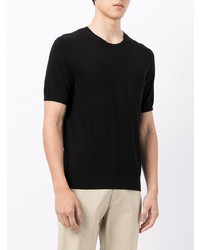 schwarzes T-Shirt mit einem Rundhalsausschnitt von Ralph Lauren Purple Label