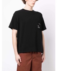 schwarzes T-Shirt mit einem Rundhalsausschnitt von Bode