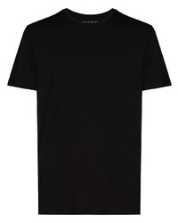 schwarzes T-Shirt mit einem Rundhalsausschnitt von Derek Rose