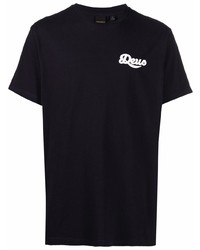 schwarzes T-Shirt mit einem Rundhalsausschnitt von Deus Ex Machina