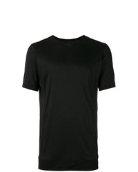 schwarzes T-Shirt mit einem Rundhalsausschnitt von Devoa