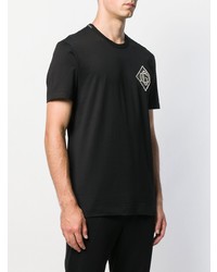 schwarzes T-Shirt mit einem Rundhalsausschnitt von Dolce & Gabbana