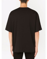 schwarzes T-Shirt mit einem Rundhalsausschnitt von Dolce & Gabbana