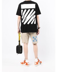 schwarzes T-Shirt mit einem Rundhalsausschnitt von Off-White