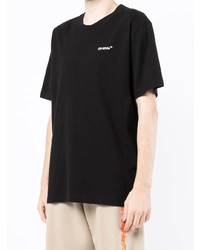 schwarzes T-Shirt mit einem Rundhalsausschnitt von Off-White