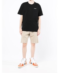 schwarzes T-Shirt mit einem Rundhalsausschnitt von Off-White