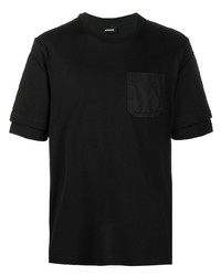 schwarzes T-Shirt mit einem Rundhalsausschnitt von Diesel