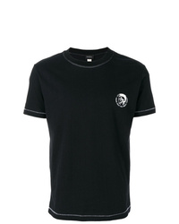 schwarzes T-Shirt mit einem Rundhalsausschnitt von Diesel