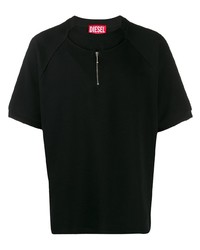 schwarzes T-Shirt mit einem Rundhalsausschnitt von Diesel Red Tag