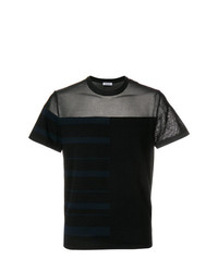 schwarzes T-Shirt mit einem Rundhalsausschnitt von Dirk Bikkembergs