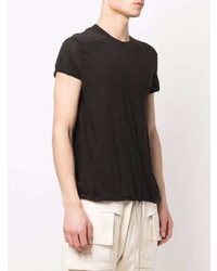 schwarzes T-Shirt mit einem Rundhalsausschnitt von Rick Owens DRKSHDW