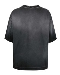 schwarzes T-Shirt mit einem Rundhalsausschnitt von Paura