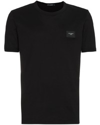 schwarzes T-Shirt mit einem Rundhalsausschnitt von Dolce & Gabbana