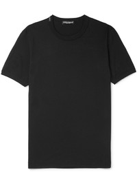 schwarzes T-Shirt mit einem Rundhalsausschnitt von Dolce & Gabbana