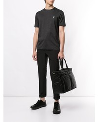 schwarzes T-Shirt mit einem Rundhalsausschnitt von Emporio Armani