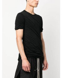 schwarzes T-Shirt mit einem Rundhalsausschnitt von Rick Owens