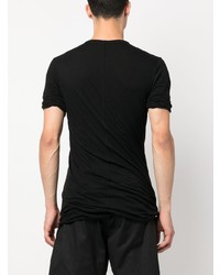 schwarzes T-Shirt mit einem Rundhalsausschnitt von Rick Owens