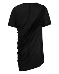 schwarzes T-Shirt mit einem Rundhalsausschnitt von Rick Owens