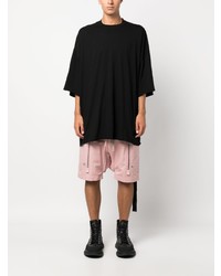 schwarzes T-Shirt mit einem Rundhalsausschnitt von Rick Owens DRKSHDW