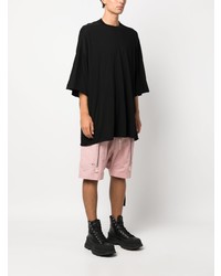 schwarzes T-Shirt mit einem Rundhalsausschnitt von Rick Owens DRKSHDW