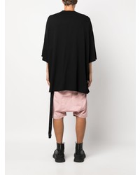 schwarzes T-Shirt mit einem Rundhalsausschnitt von Rick Owens DRKSHDW