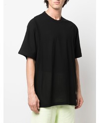 schwarzes T-Shirt mit einem Rundhalsausschnitt von Y-3