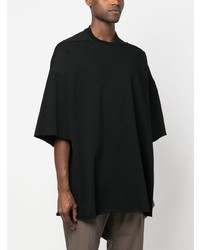 schwarzes T-Shirt mit einem Rundhalsausschnitt von Rick Owens