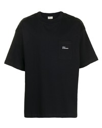schwarzes T-Shirt mit einem Rundhalsausschnitt von Drôle De Monsieur