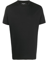 schwarzes T-Shirt mit einem Rundhalsausschnitt von DSQUARED2