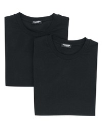 schwarzes T-Shirt mit einem Rundhalsausschnitt von DSQUARED2