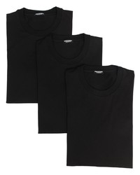 schwarzes T-Shirt mit einem Rundhalsausschnitt von DSQUARED2