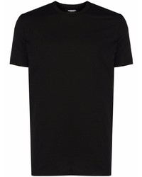 schwarzes T-Shirt mit einem Rundhalsausschnitt von DSQUARED2