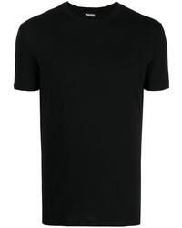 schwarzes T-Shirt mit einem Rundhalsausschnitt von DSQUARED2