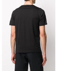 schwarzes T-Shirt mit einem Rundhalsausschnitt von Ea7 Emporio Armani