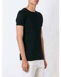 schwarzes T-Shirt mit einem Rundhalsausschnitt von THE WHITE BRIEFS