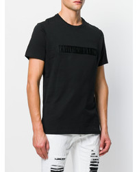 schwarzes T-Shirt mit einem Rundhalsausschnitt von Philipp Plein