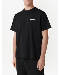 schwarzes T-Shirt mit einem Rundhalsausschnitt von Burberry