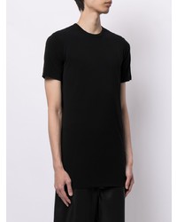 schwarzes T-Shirt mit einem Rundhalsausschnitt von Rick Owens