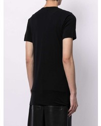 schwarzes T-Shirt mit einem Rundhalsausschnitt von Rick Owens