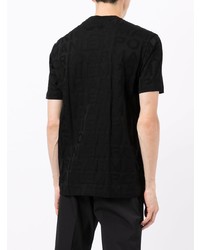 schwarzes T-Shirt mit einem Rundhalsausschnitt von Emporio Armani